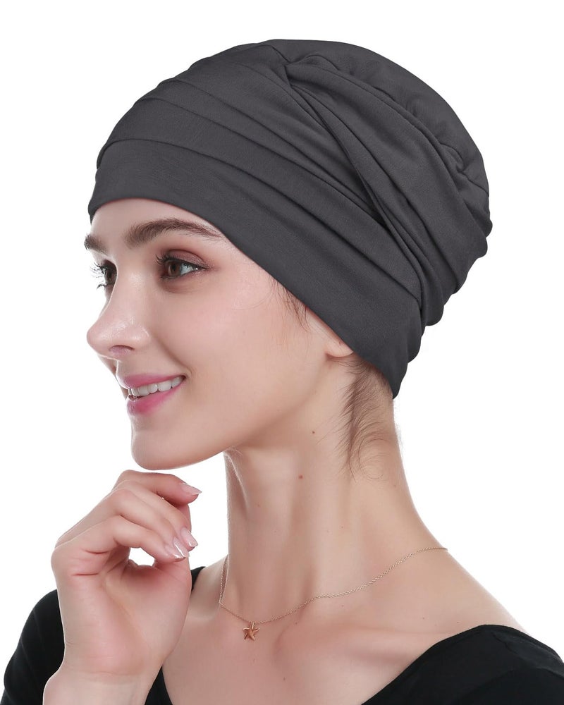Alnorm Breast Cancer Headwear Chemotherapy Cap Head Wraps Grey - Image 1
